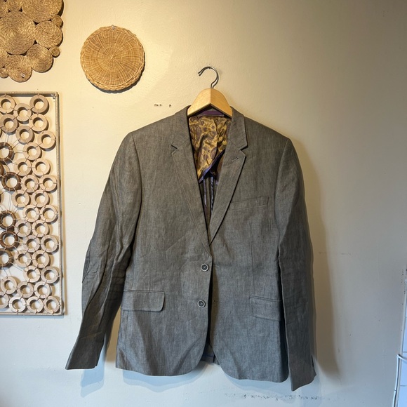 Ted baker London men’s linen brown size 3 blazer…. - Picture 4 of 8